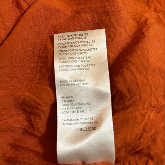 Anthropologie Rust Somerset Mini Dress Size Medium - Picture 14 of 14